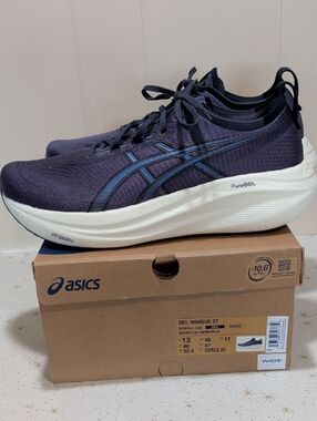 Asics Gel Nimbus 27 Indigo Fog Denim Blue. 13 WIDE